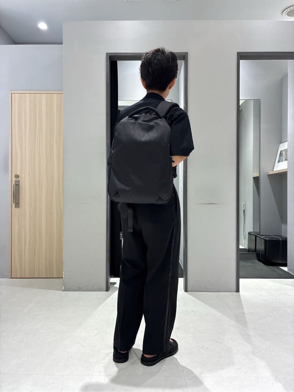 わいずみさんの「TAKEO KIKUCHI｜【COOL CITY WEAR】エアートール オープンカラーシャツ /接触冷感・通気性」を使ったコーディネート
