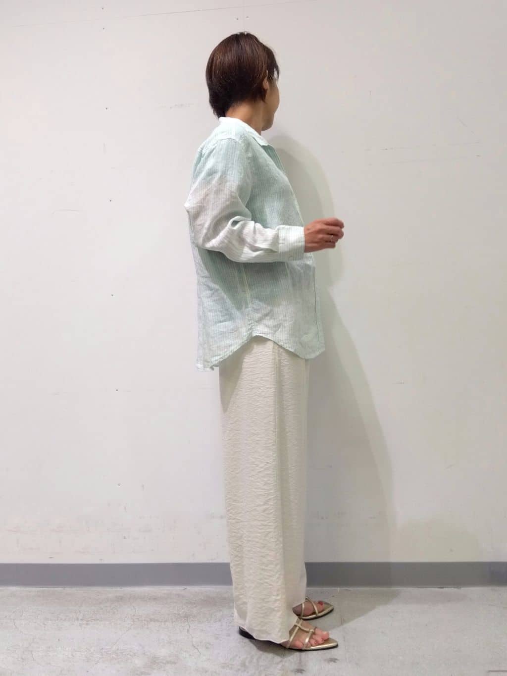 Kさんの「INDIVI｜【洗える／UVケア／SETUP可能】ドロストワイドパンツ」を使ったコーディネート