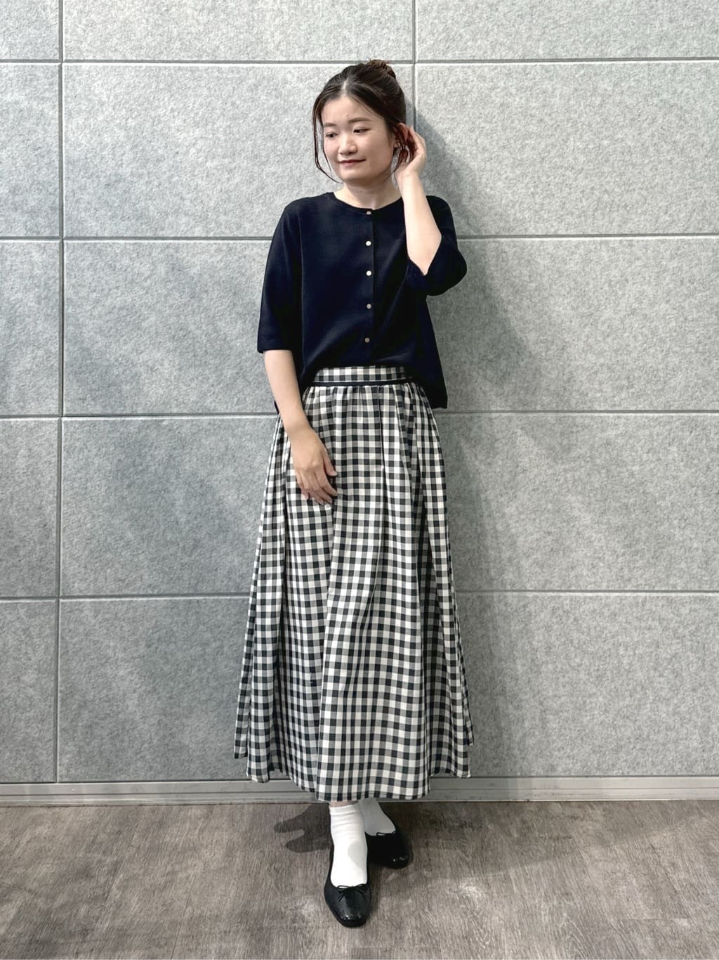Harunaさんの「Dessin｜【UVカット/洗える】2WAY五分袖カーディガン」を使ったコーディネート