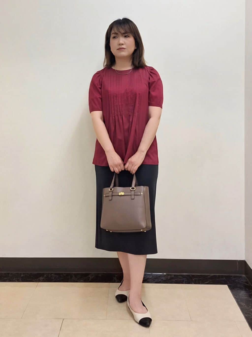 S.xuliさんの「Reflect｜【すっきり見え！長め丈】ピンタックデザインチュニックブラウス」を使ったコーディネート