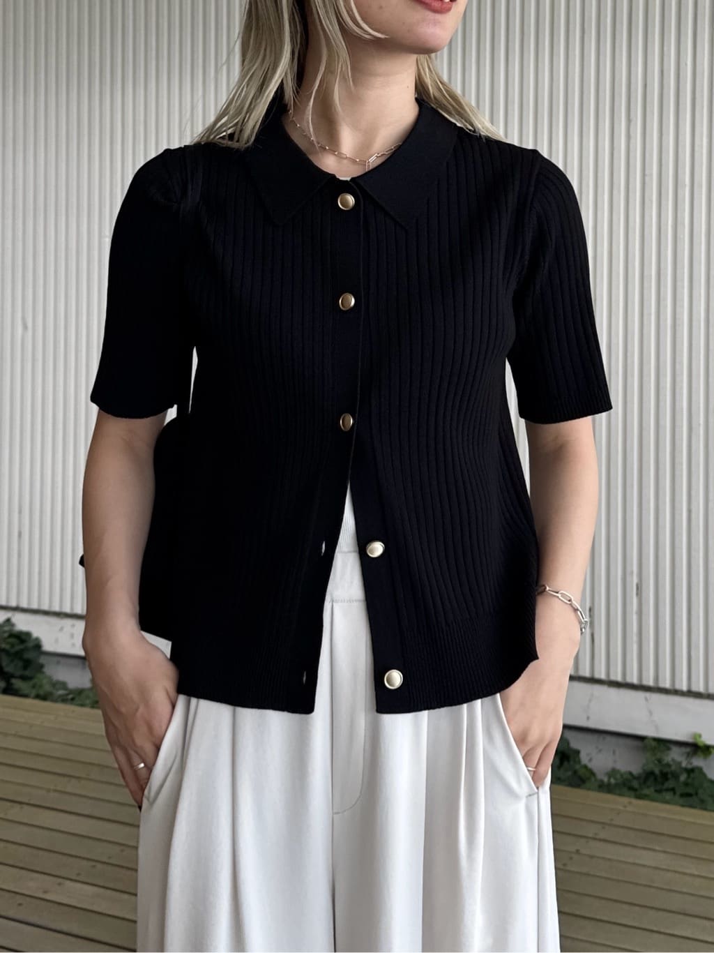 omaさんの「THE SHOP TK｜タックワイドパンツ【UV/洗濯機OK/セットUP可】」を使ったコーディネート