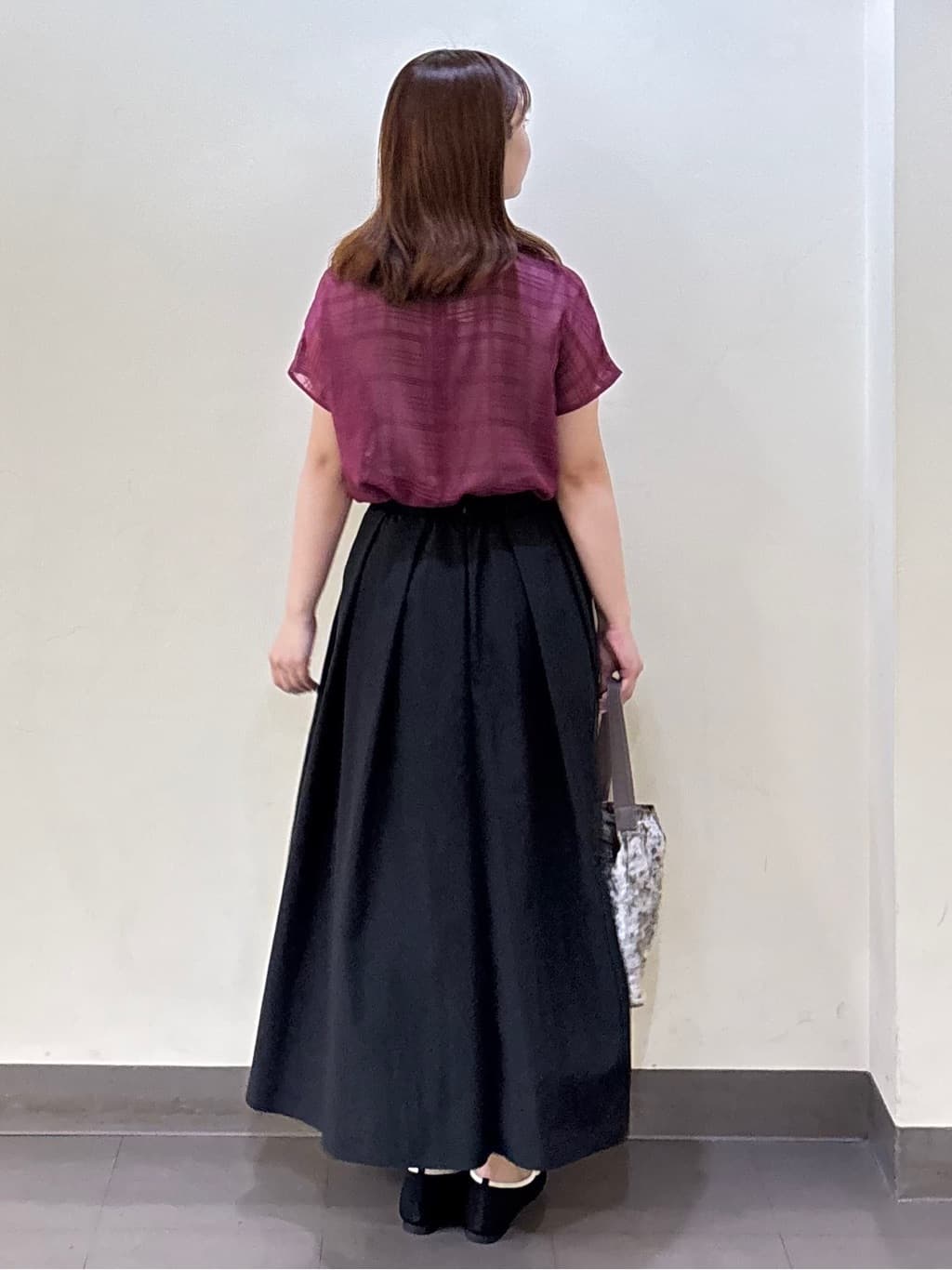 いくみさんの「UNTITLED｜【シアー】チェックスタンドネックブラウス」を使ったコーディネート