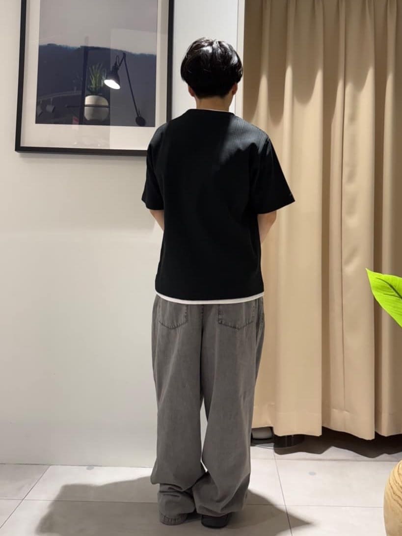 はさんの「THE SHOP TK｜ランダムワッフル半袖Tシャツ 【洗濯機ＯＫ】」を使ったコーディネート