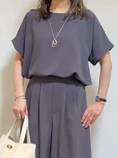 tomoさんの「UNTITLED｜ライトダブルリングネックレス」を使ったコーディネート