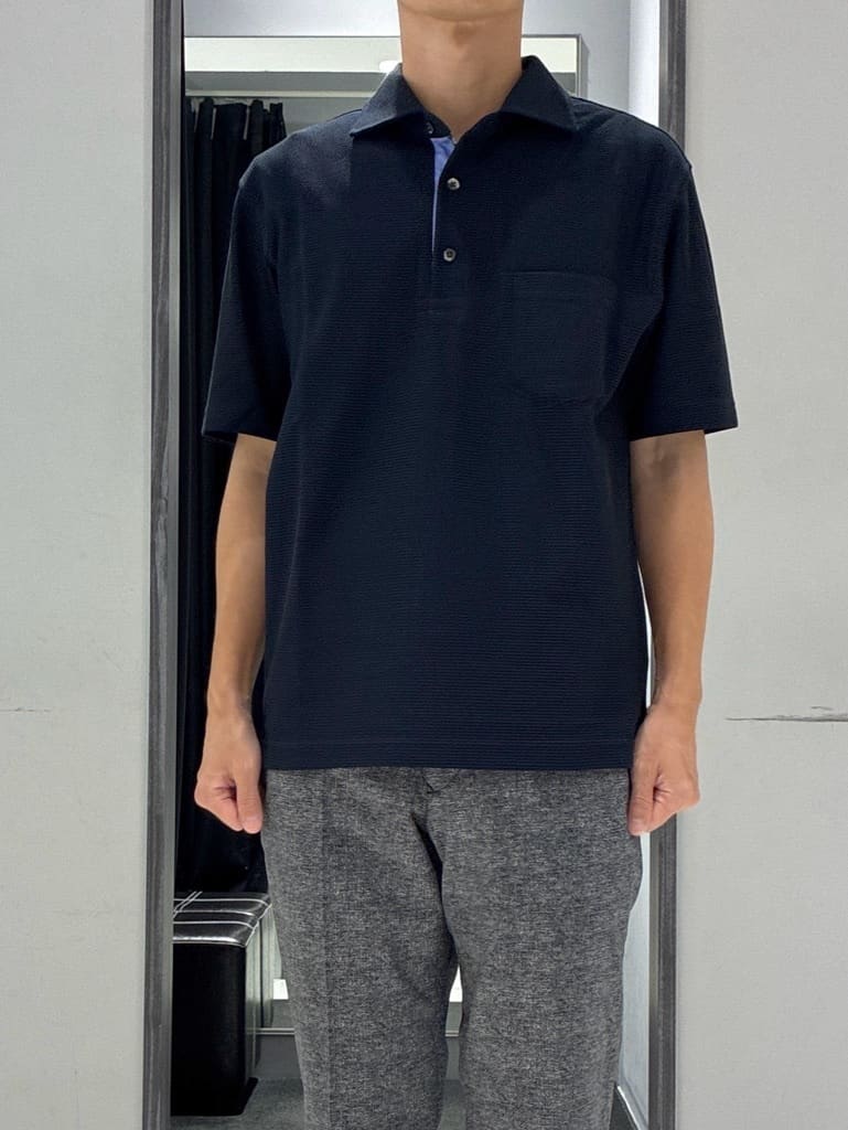 わいずみさんの「TAKEO KIKUCHI｜【抗菌防臭／9色5サイズ展開】ハニカムメランジ ポロシャツ」を使ったコーディネート