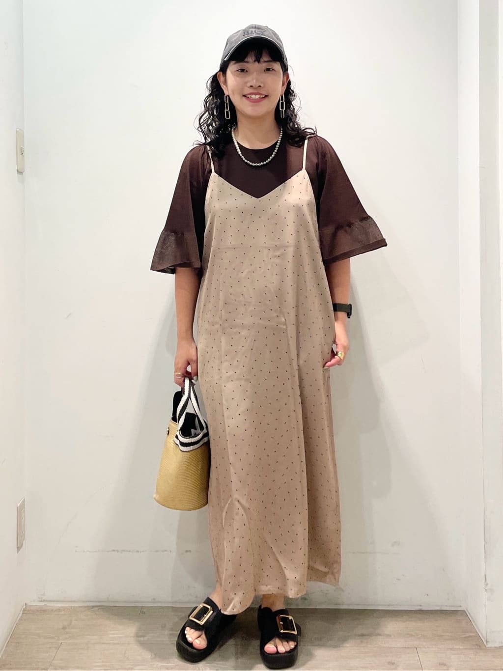 sumicaさんの「OPAQUE.CLIP｜《5色展開》シアーフレアスリーブニット【洗濯機洗い可】」を使ったコーディネート