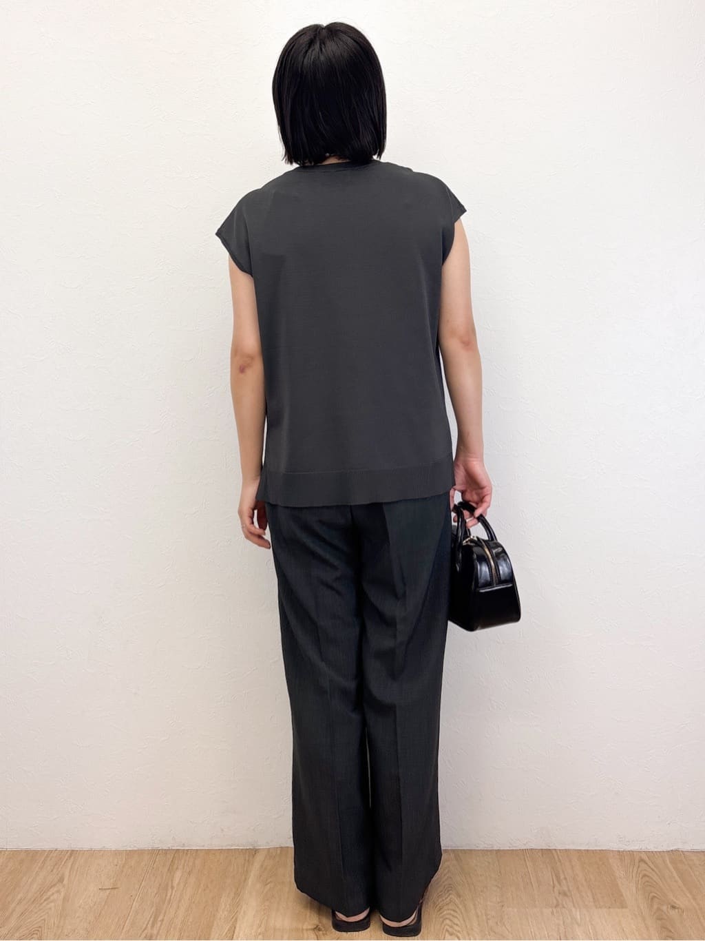 Takeさんの「OPAQUE.CLIP｜ロゴフレンチスリーブニット【洗濯機洗い可／UV／接触冷感／抗ピル】」を使ったコーディネート