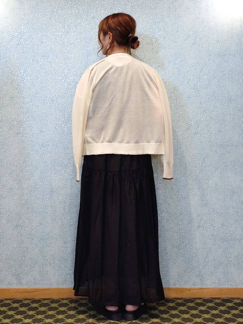 かどさんの「index｜麻混シアーギャザーティアードワンピース【洗濯機洗い可】」を使ったコーディネート