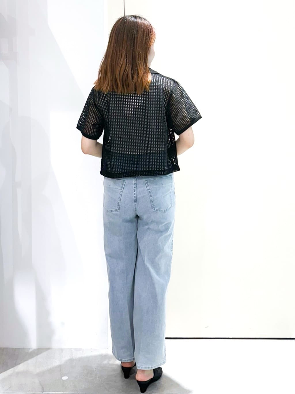 sayaさんの「OPAQUE.CLIP｜メッシュ開襟シャツ【洗濯機洗い可】」を使ったコーディネート