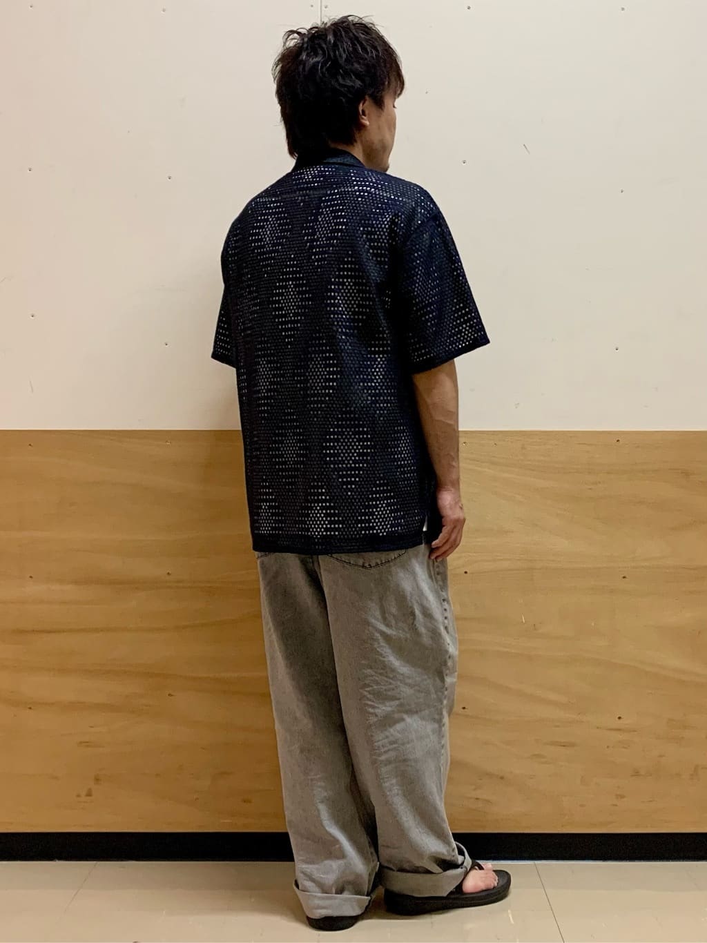 MATUさんの「THE SHOP TK｜ダイヤ柄プリント半袖シャツ【洗濯機OK/オーバーサイズ】」を使ったコーディネート