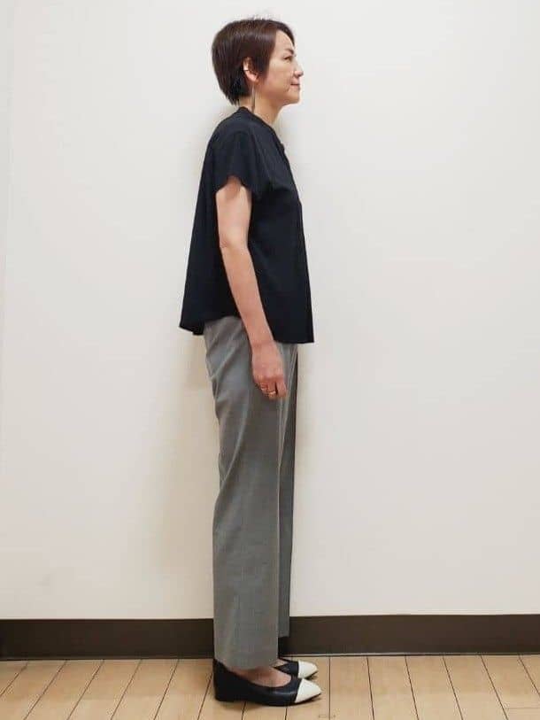 yuuさんの「Reflect｜【インナーに◎／すっきり見え！長め丈】タックデティールブラウス」を使ったコーディネート