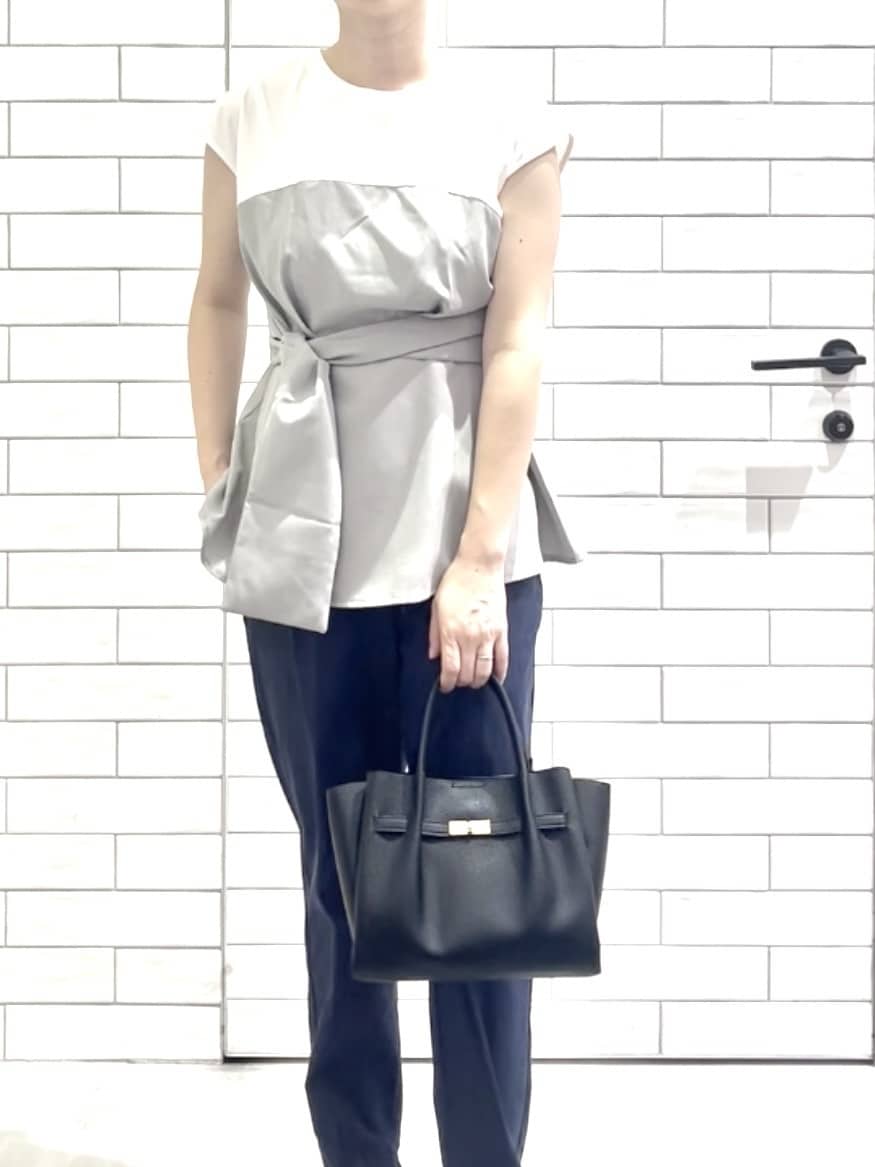 しおりさんの「OPAQUE.CLIP｜ビスチェドッキングカットソー【洗濯機洗い可】」を使ったコーディネート
