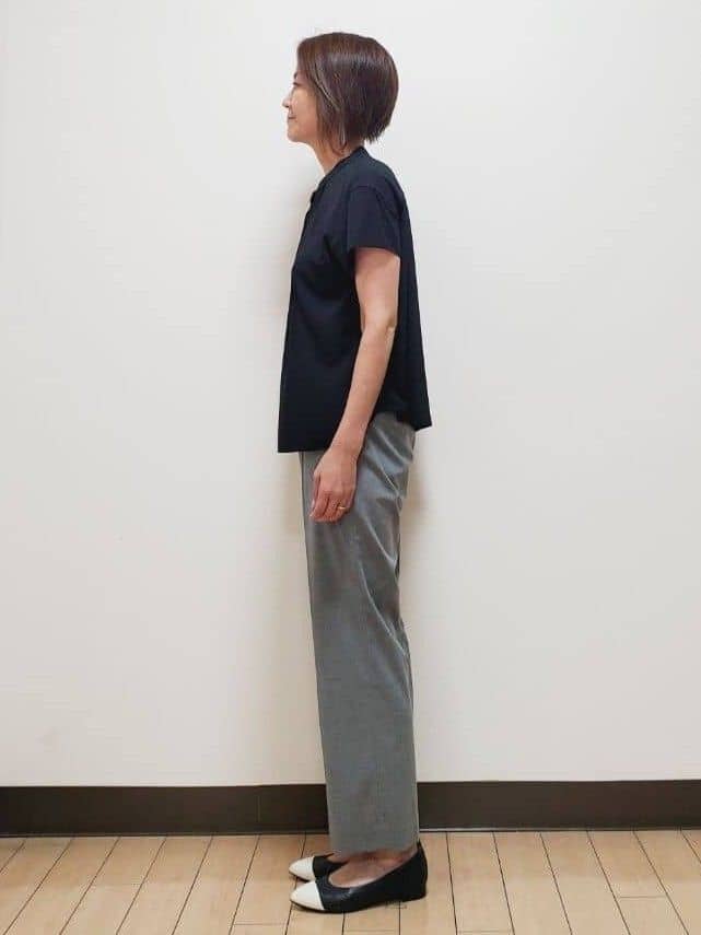 yuuさんの「Reflect｜【インナーに◎／すっきり見え！長め丈】タックデティールブラウス」を使ったコーディネート