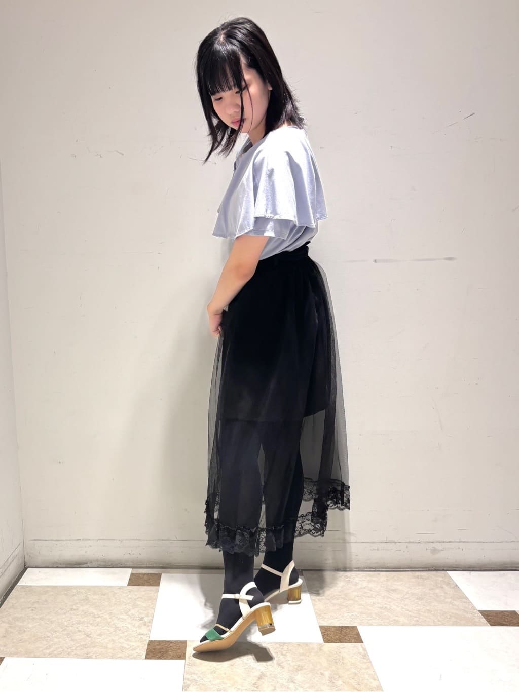 夜桜さんの「ESPERANZA｜カラーヒールサンダル」を使ったコーディネート
