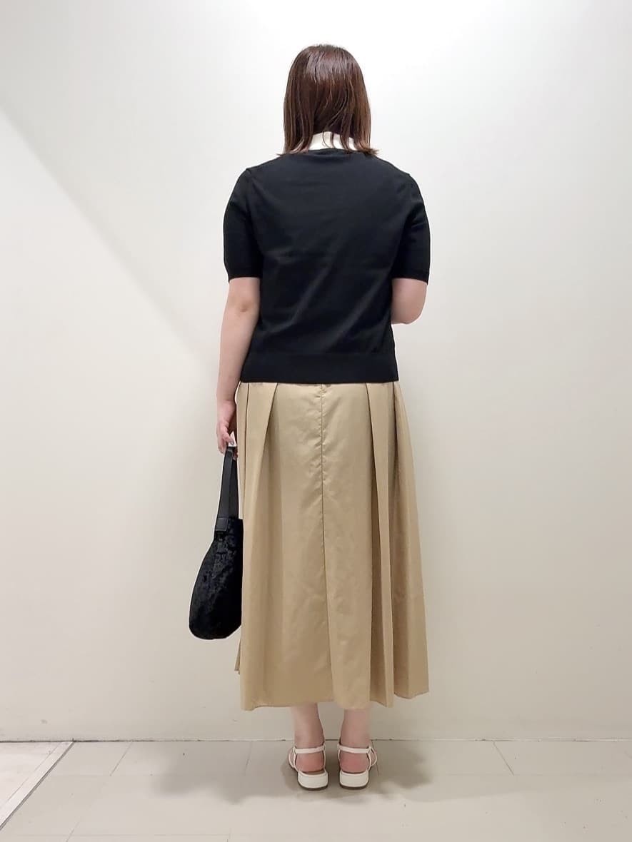 YUIさんの「UNTITLED｜【トレンド/きれいめ】5分袖ポロニット」を使ったコーディネート