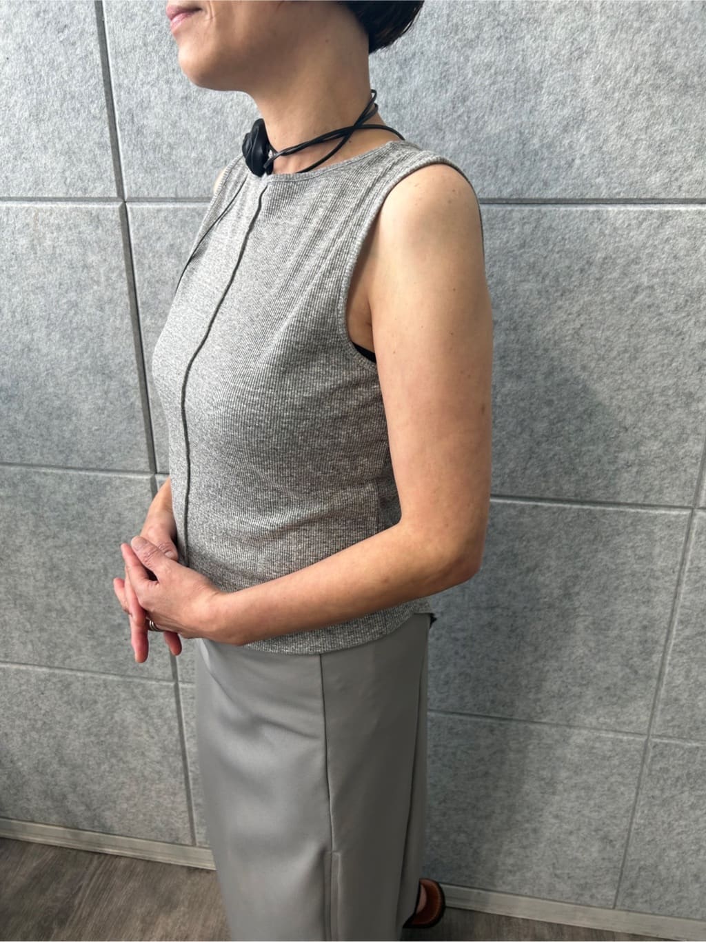yukoさんの「CODE A｜slit jersey skirt」を使ったコーディネート
