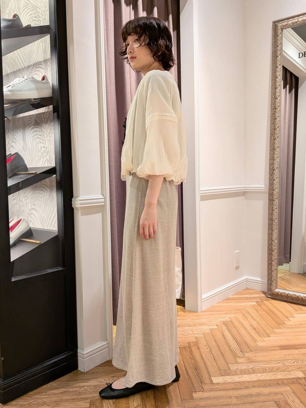 saoriさんの「DRESSTERIOR｜◆ソフトレザーバレエシューズ」を使ったコーディネート