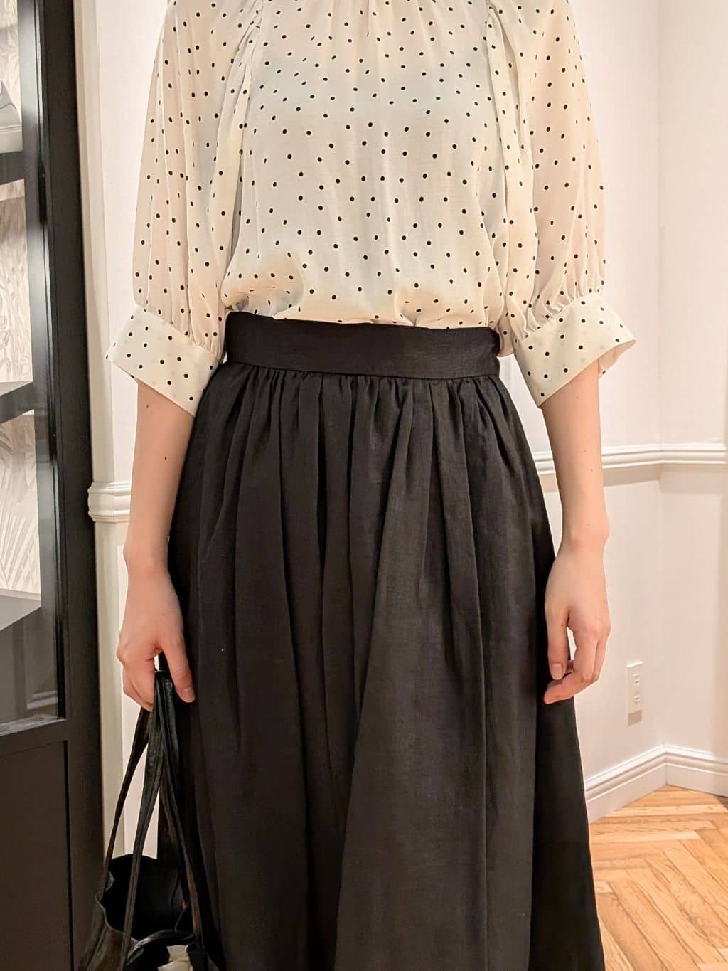saoriさんの「DRESSTERIOR｜◆ソフトレザーバレエシューズ」を使ったコーディネート