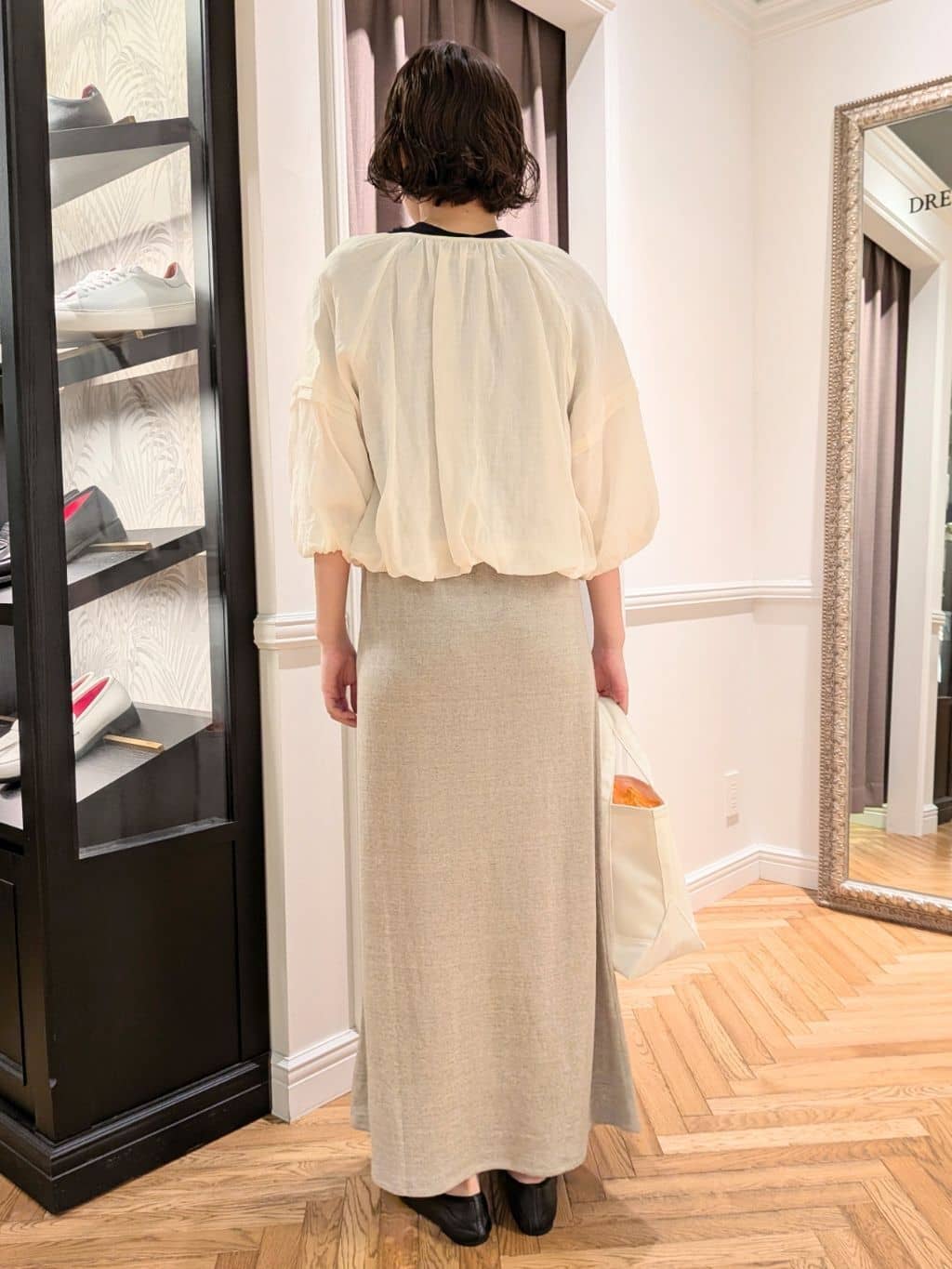 saoriさんの「DRESSTERIOR｜◆ソフトレザーバレエシューズ」を使ったコーディネート