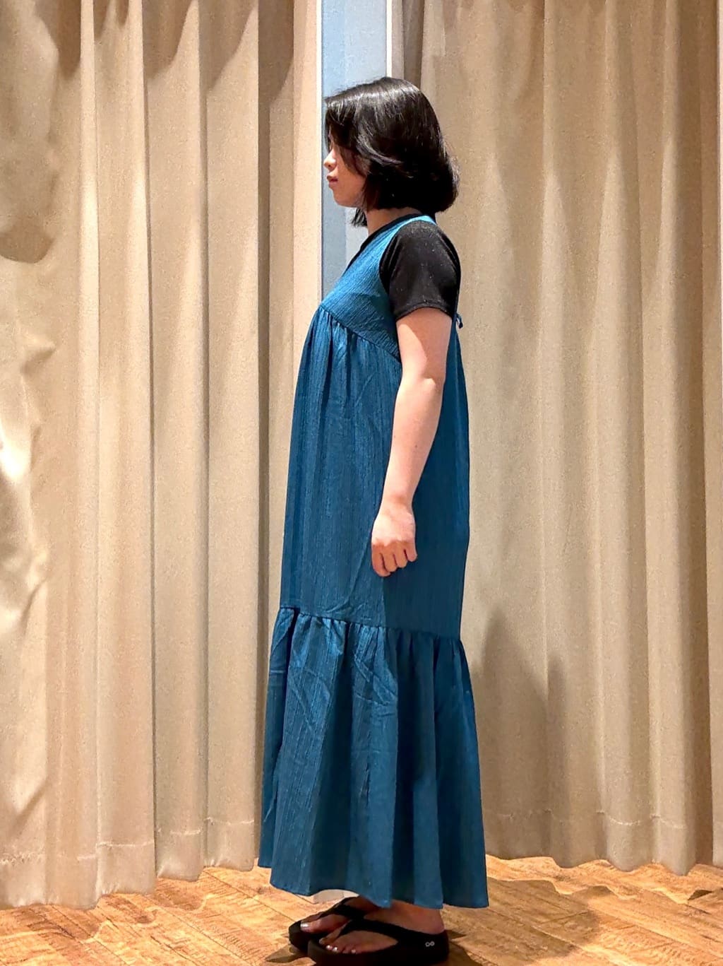 Haruさんの「SHOO･LA･RUE｜【S-LL】大人のラメ感 テレコ半袖トップス」を使ったコーディネート