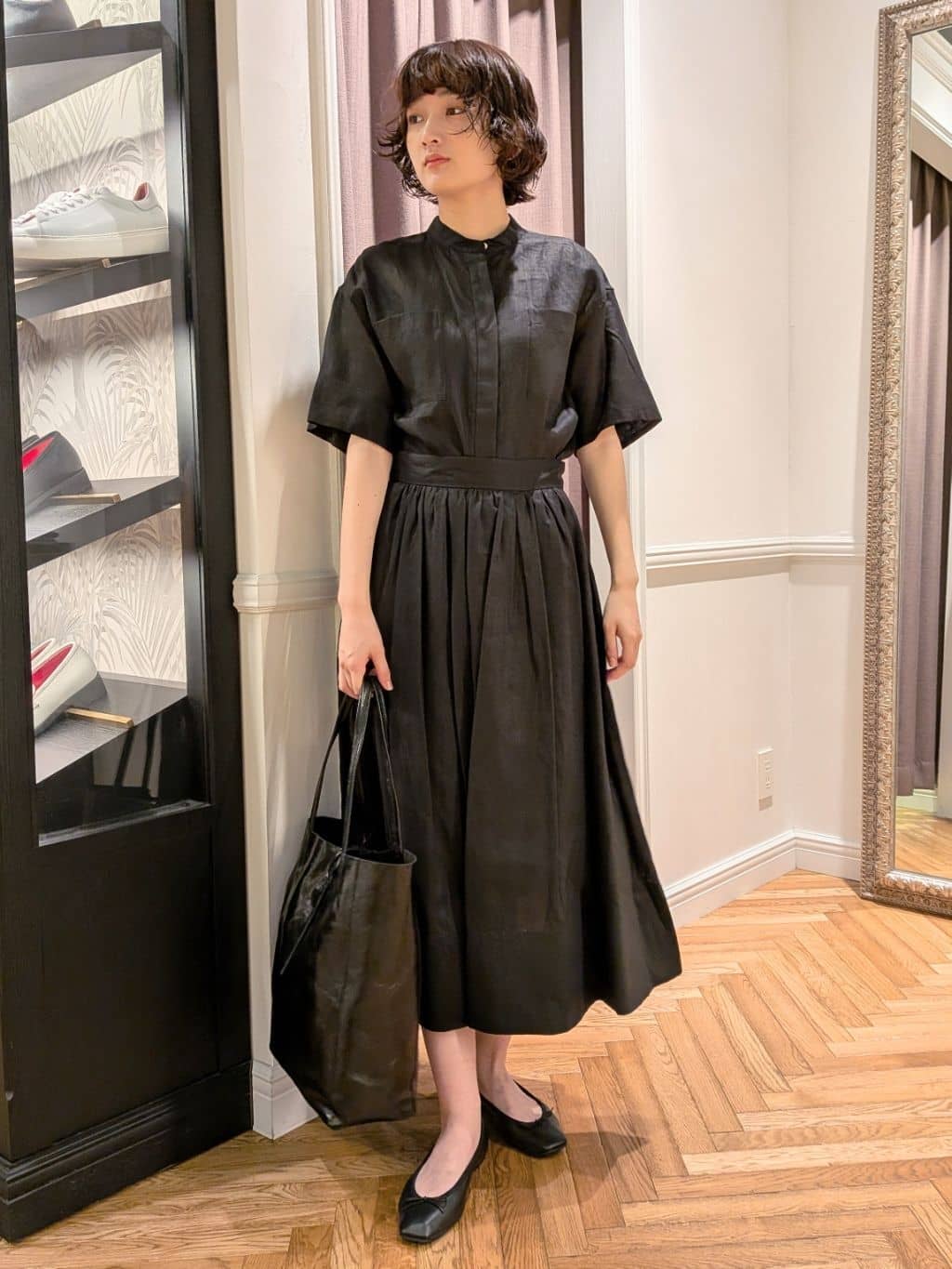 saoriさんの「DRESSTERIOR｜◆ソフトレザーバレエシューズ」を使ったコーディネート