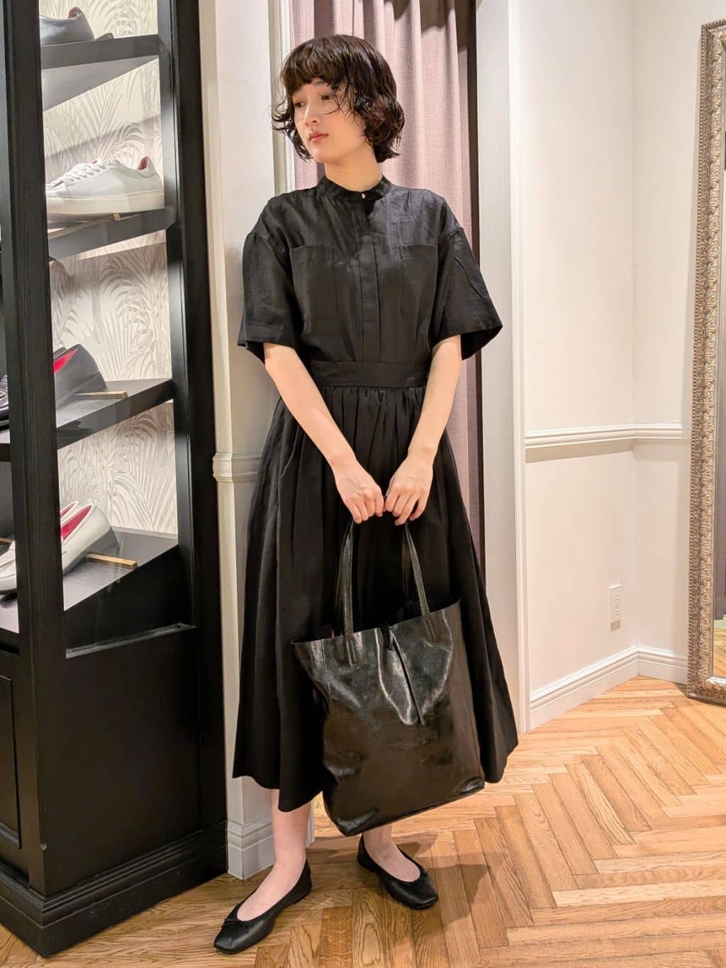 saoriさんの「DRESSTERIOR｜◆ソフトレザーバレエシューズ」を使ったコーディネート