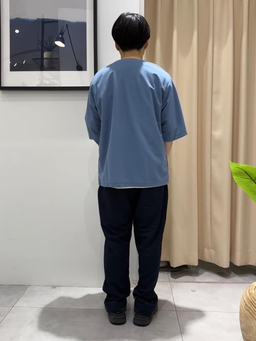 はさんの「THE SHOP TK｜五分袖カーディガン+半袖Tシャツセットアイテム 洗濯機OK」を使ったコーディネート
