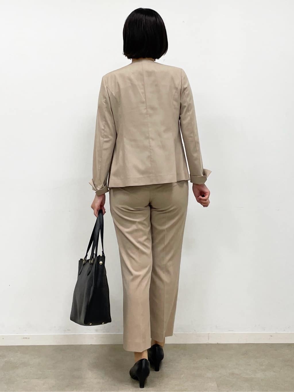 あやたかさんの「Reflect｜【洗える／セットアップ可】ノーカラージャケット」を使ったコーディネート
