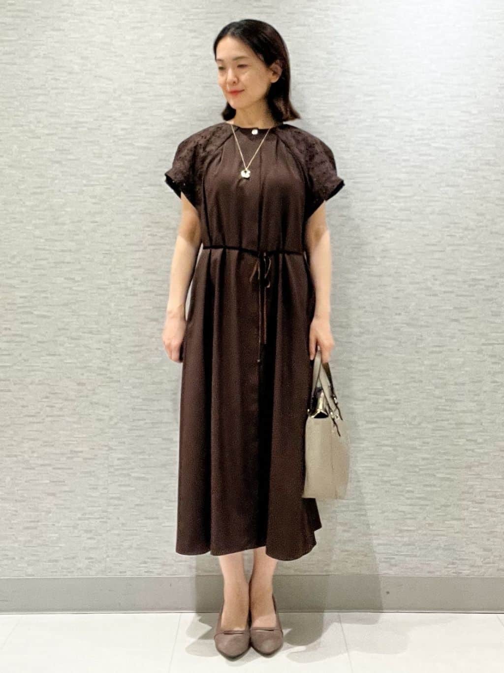 marikoさんの「Reflect｜パール調リングネックレス」を使ったコーディネート
