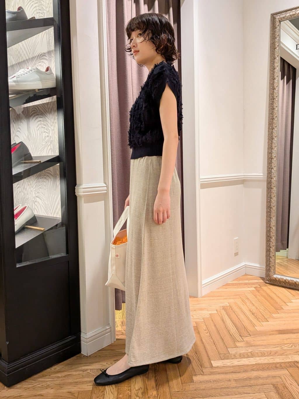 saoriさんの「DRESSTERIOR｜◆ソフトレザーバレエシューズ」を使ったコーディネート