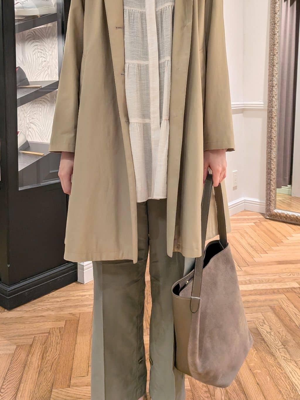 saoriさんの「DRESSTERIOR｜◆ソフトレザーバレエシューズ」を使ったコーディネート