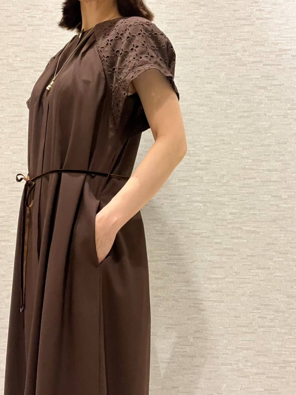 marikoさんの「Reflect｜パール調リングネックレス」を使ったコーディネート