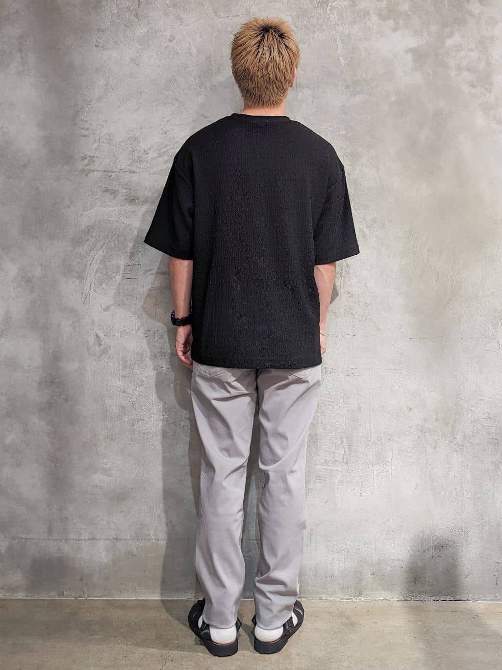 daiさんの「THE SHOP TK｜楊柳ボーダー半袖Tシャツ【洗濯機OK】」を使ったコーディネート