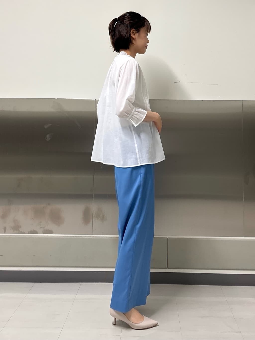 kanaeさんの「INDIVI｜【洗える/コットン】ピンタックシアーブラウス」を使ったコーディネート