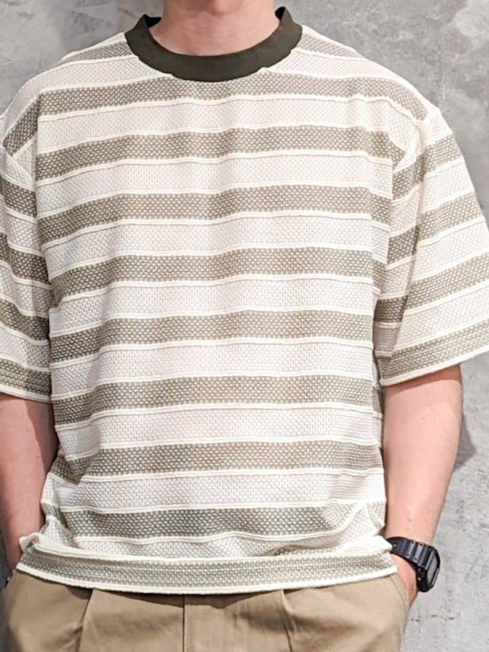 daiさんの「THE SHOP TK｜変形ボーダー半袖Tシャツ【洗濯機OK】」を使ったコーディネート