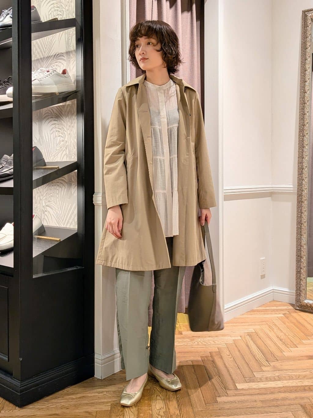 saoriさんの「DRESSTERIOR｜◆ソフトレザーバレエシューズ」を使ったコーディネート