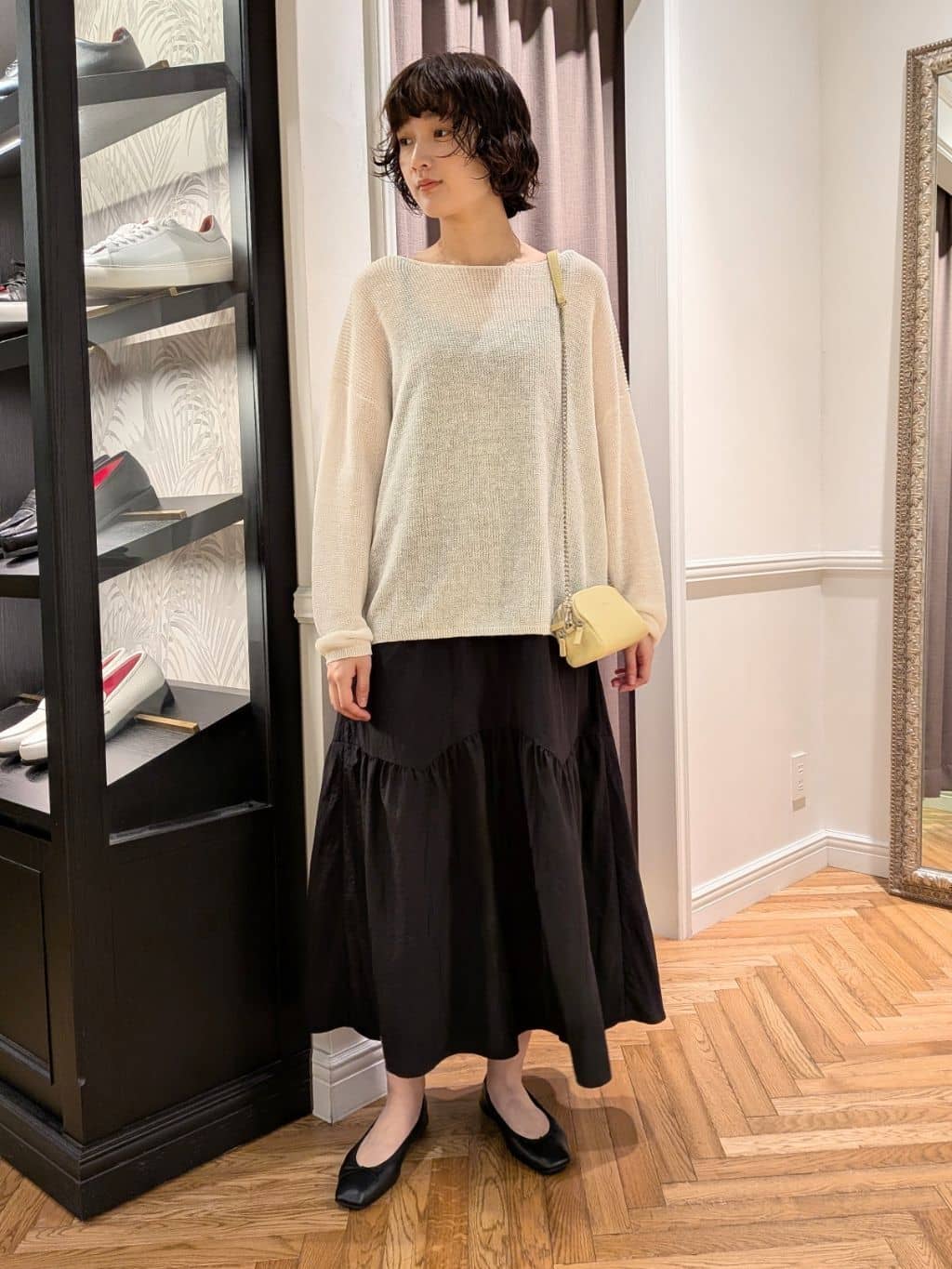 saoriさんの「DRESSTERIOR｜◆ソフトレザーバレエシューズ」を使ったコーディネート