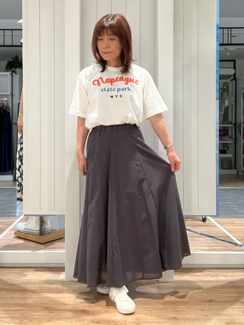 Fujitaさんの「Dessin｜【洗える】オーガニックコットンロゴTシャツ」を使ったコーディネート