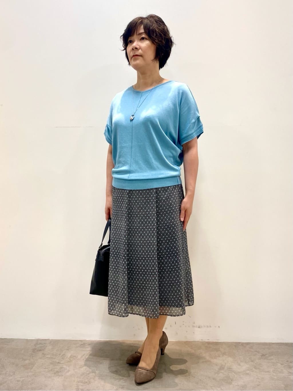 oharaさんの「Reflect｜【選べる7色◎／手洗い可／二の腕カバー】半袖ニット」を使ったコーディネート