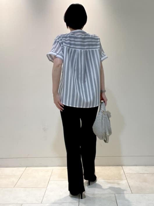 フミさんの「Reflect｜【洗える】ドビーストライプブラウス」を使ったコーディネート