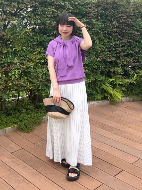 Mitsukiさんの「UNTITLED｜【接触冷感】ドレープリボンHAT」を使ったコーディネート