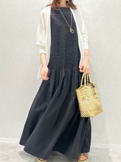 Miwaさんの「UNTITLED｜ライトダブルリングネックレス」を使ったコーディネート