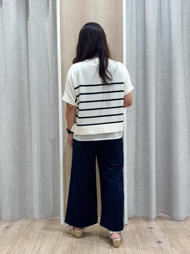 sachiさんの「grove｜【接触冷感】見た目はきちんと、着心地はらくちん クロップドベイカーパンツ」を使ったコーディネート