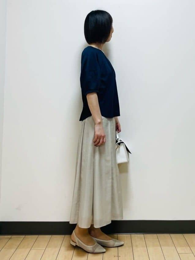 Riiさんの「Reflect｜【マシンウォッシュ可／セットアップ可】シアーボックスタックプリーツスカート」を使ったコーディネート