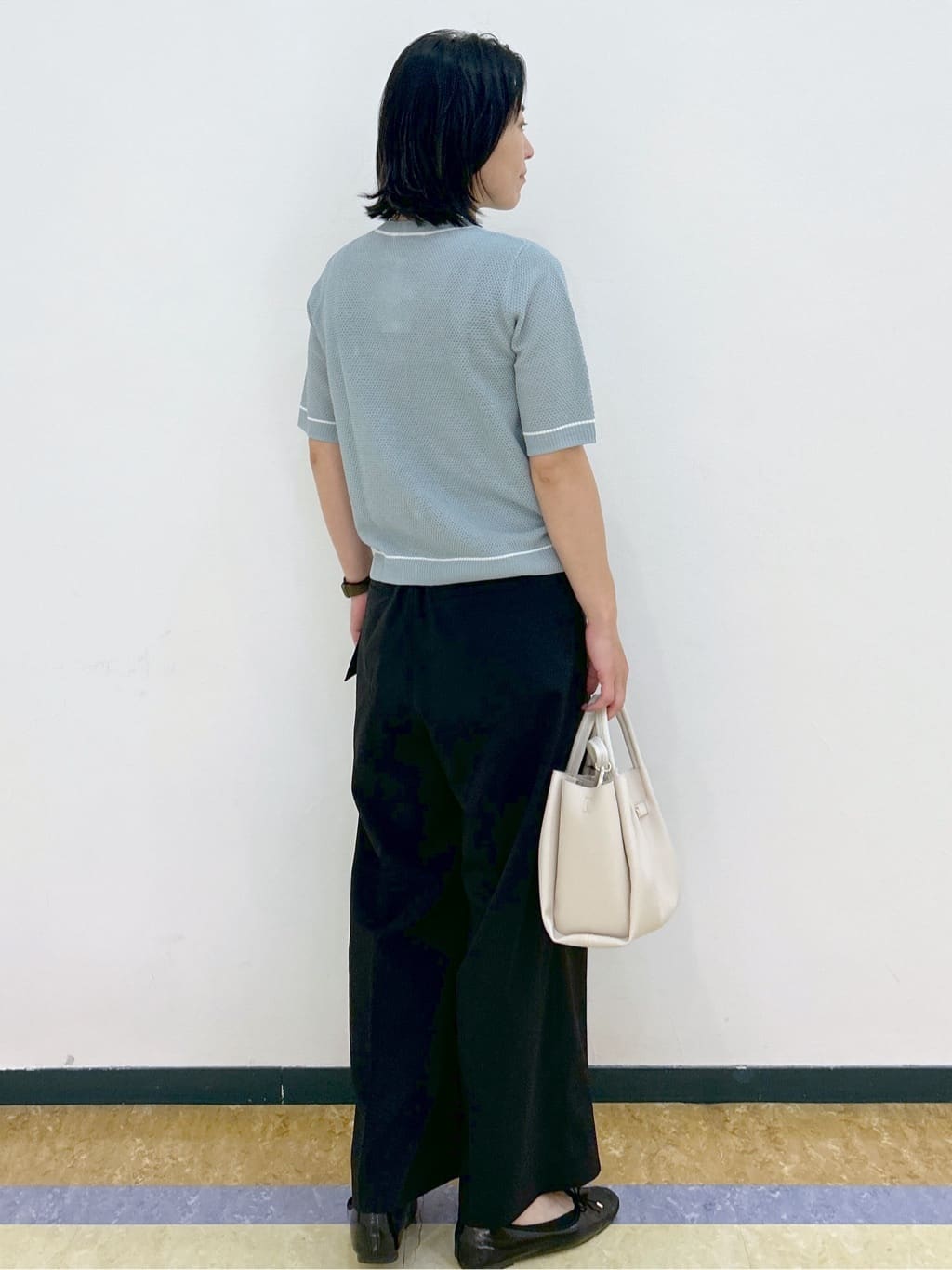 su.さんの「index｜バイカラー半袖カーディガン【洗える／抗ピル】」を使ったコーディネート