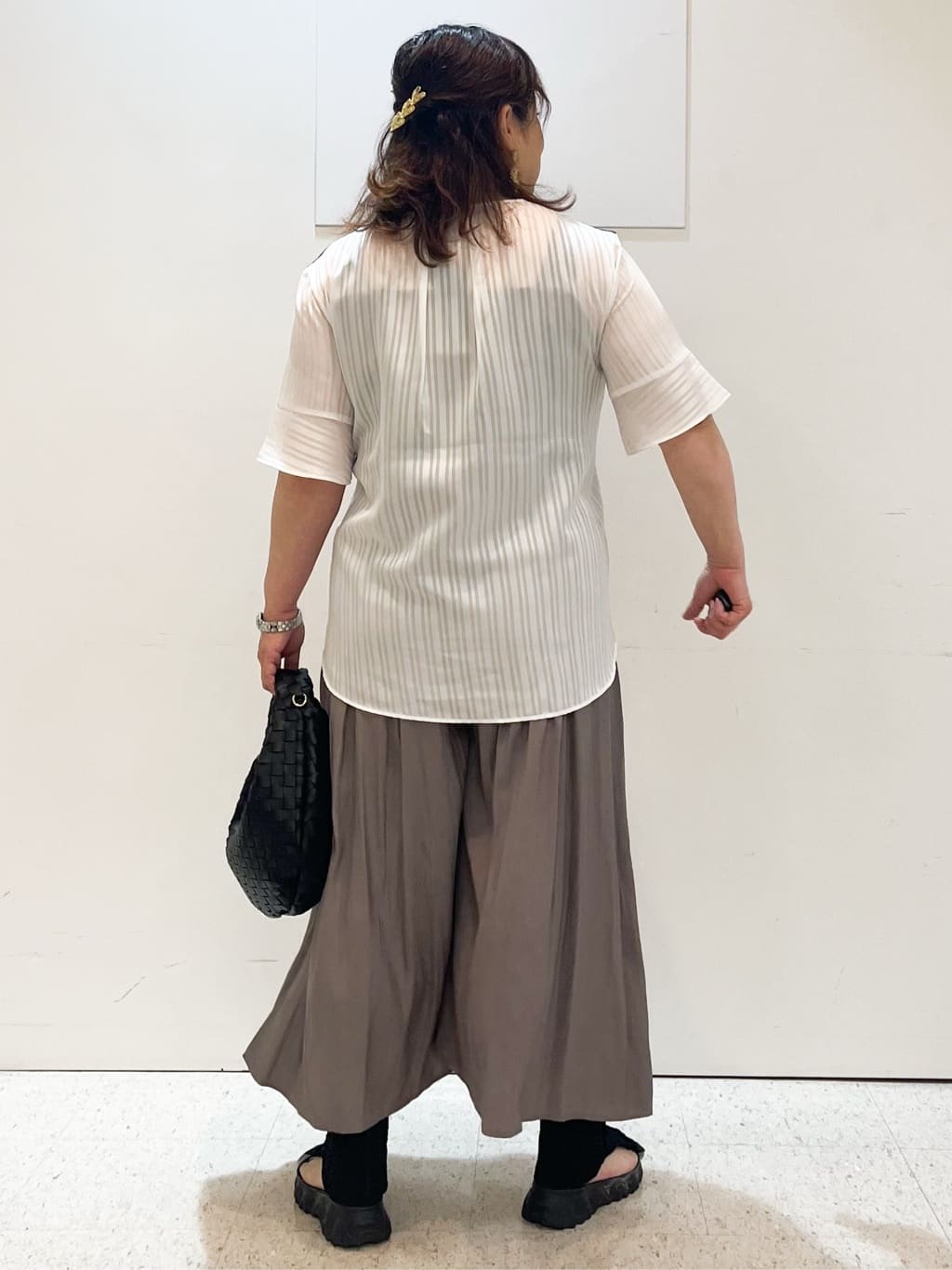 kimmyさんの「Reflect｜【ウエストゴム仕様／長く着られる◎】スカーチョパンツ」を使ったコーディネート