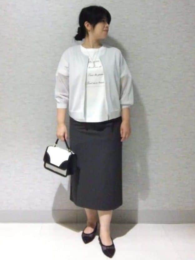 sakoさんの「Reflect｜【マシンウォッシュ可】ナロースカート」を使ったコーディネート