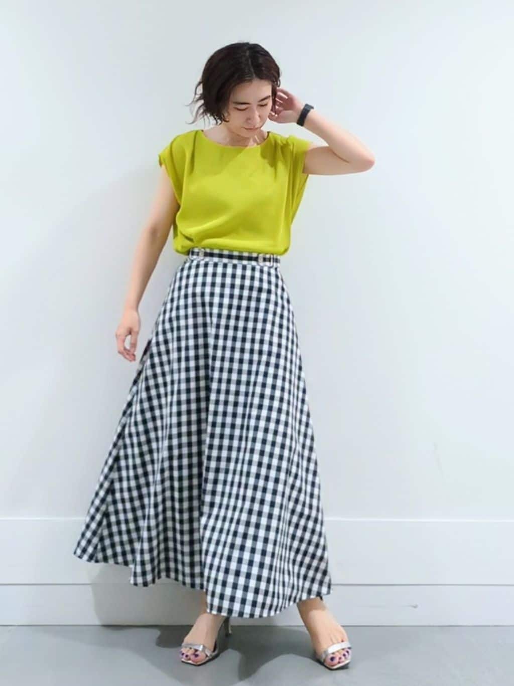 ミズタさんの「UNTITLED｜【ジャージ素材】インナードッキングシアーカットソー」を使ったコーディネート