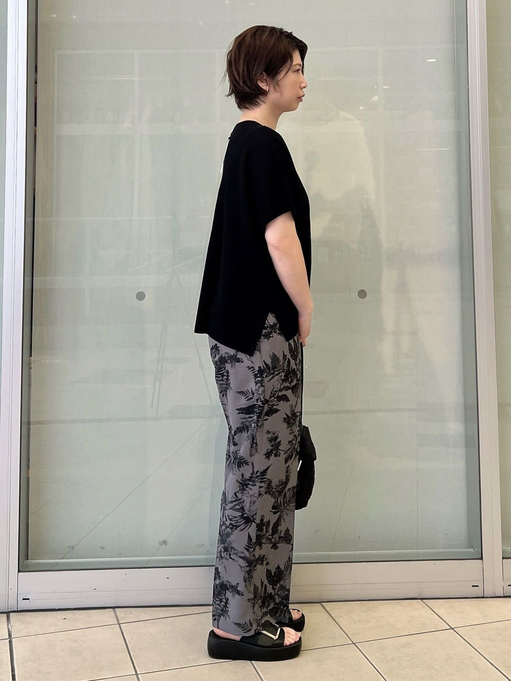 yo-koさんの「OPAQUE.CLIP｜《5色展開／S-LLサイズ》リラクシーメッシュニット【洗濯機洗い可】」を使ったコーディネート