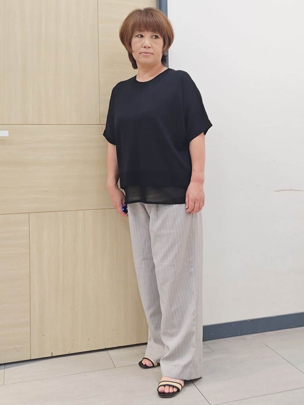 むぅポンさんの「grove｜ロープベルトで差がつく 洗練リラックスパンツ」を使ったコーディネート